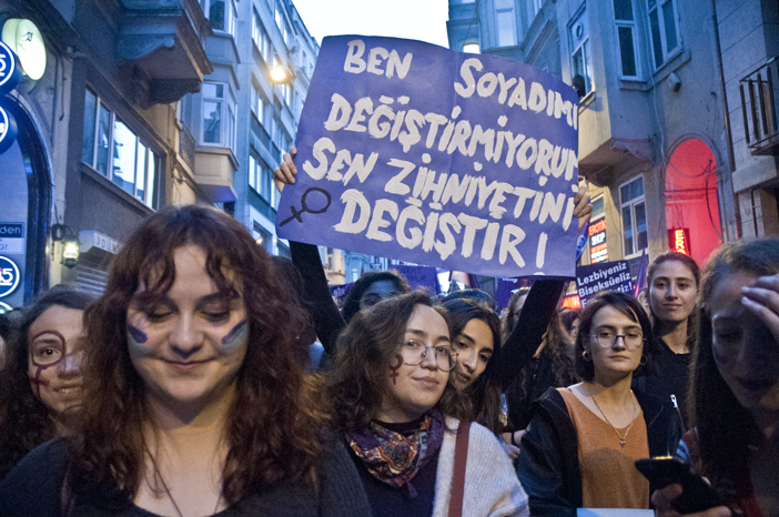 8 Mart 2020 Dünya Kadınlar Günü yürüyüşünden kareler